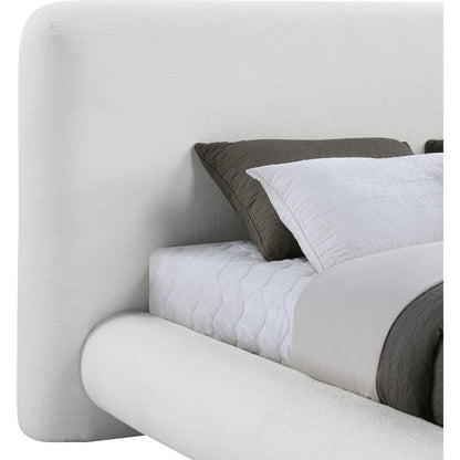 Blair Cream Fabric Upholstered King Bed