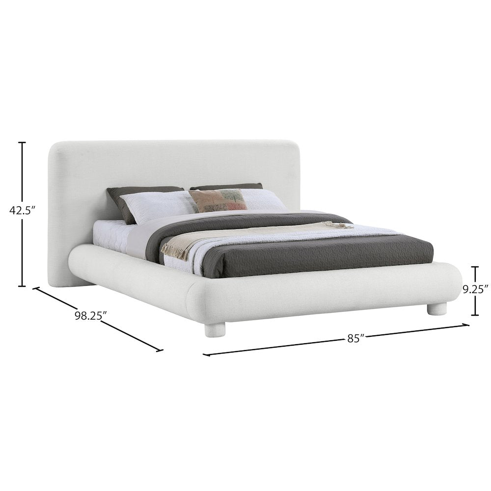 Blair Cream Fabric Upholstered Queen Bed