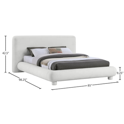 Blair Cream Fabric Upholstered Queen Bed