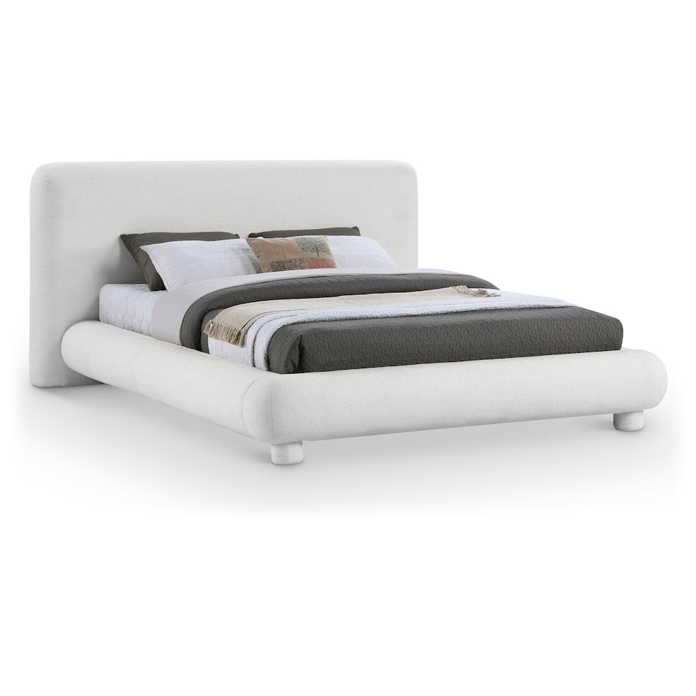 Blair Cream Fabric Upholstered Queen Bed