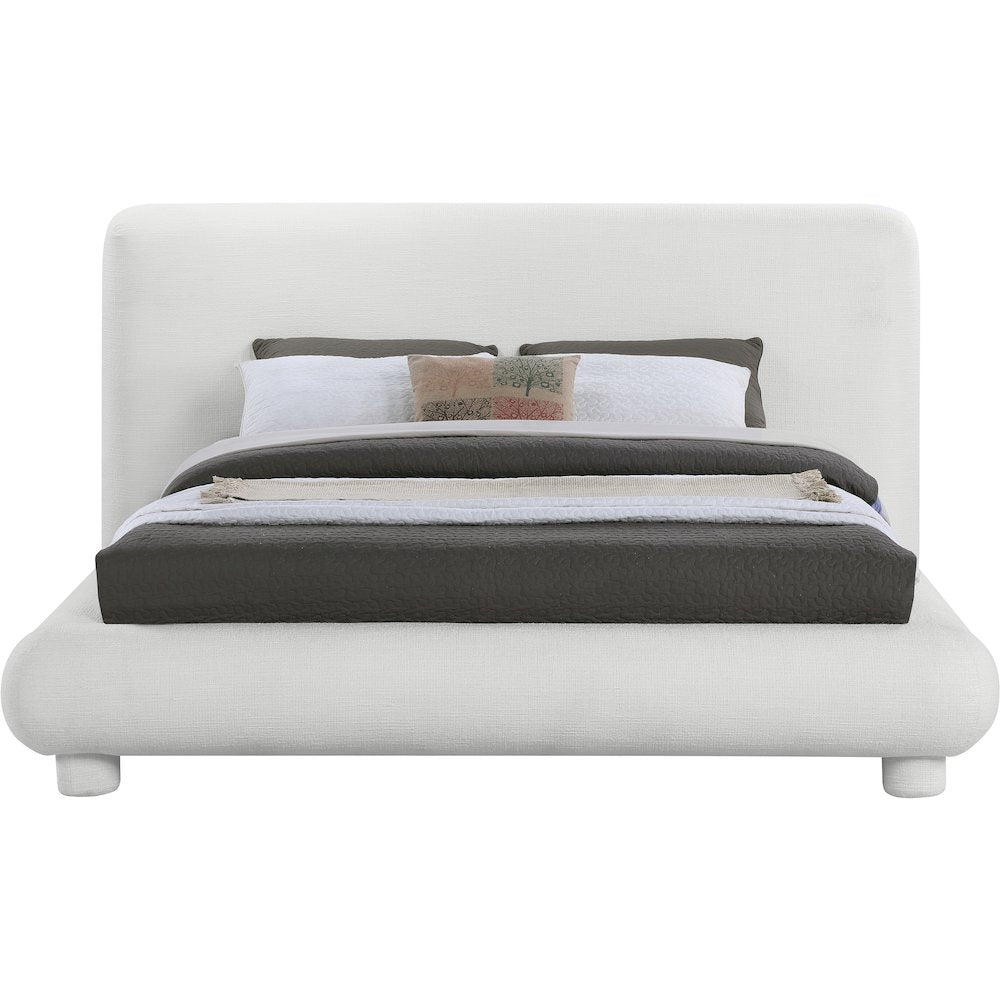 Blair Cream Fabric Upholstered Queen Bed