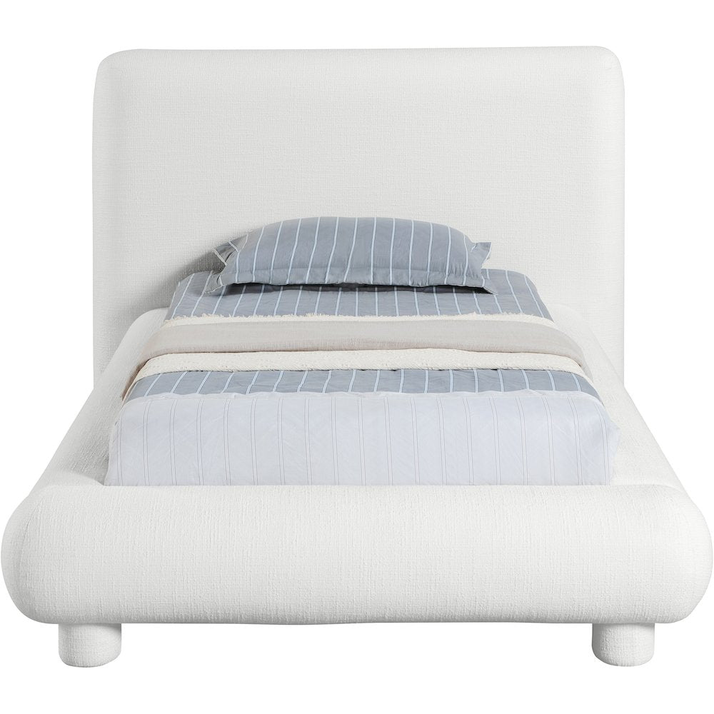 Blair Cream Fabric Upholstered Twin Bed