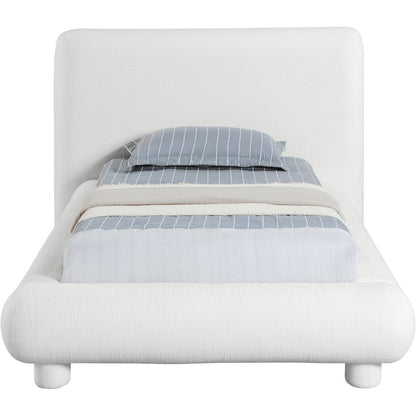 Blair Cream Fabric Upholstered Twin Bed