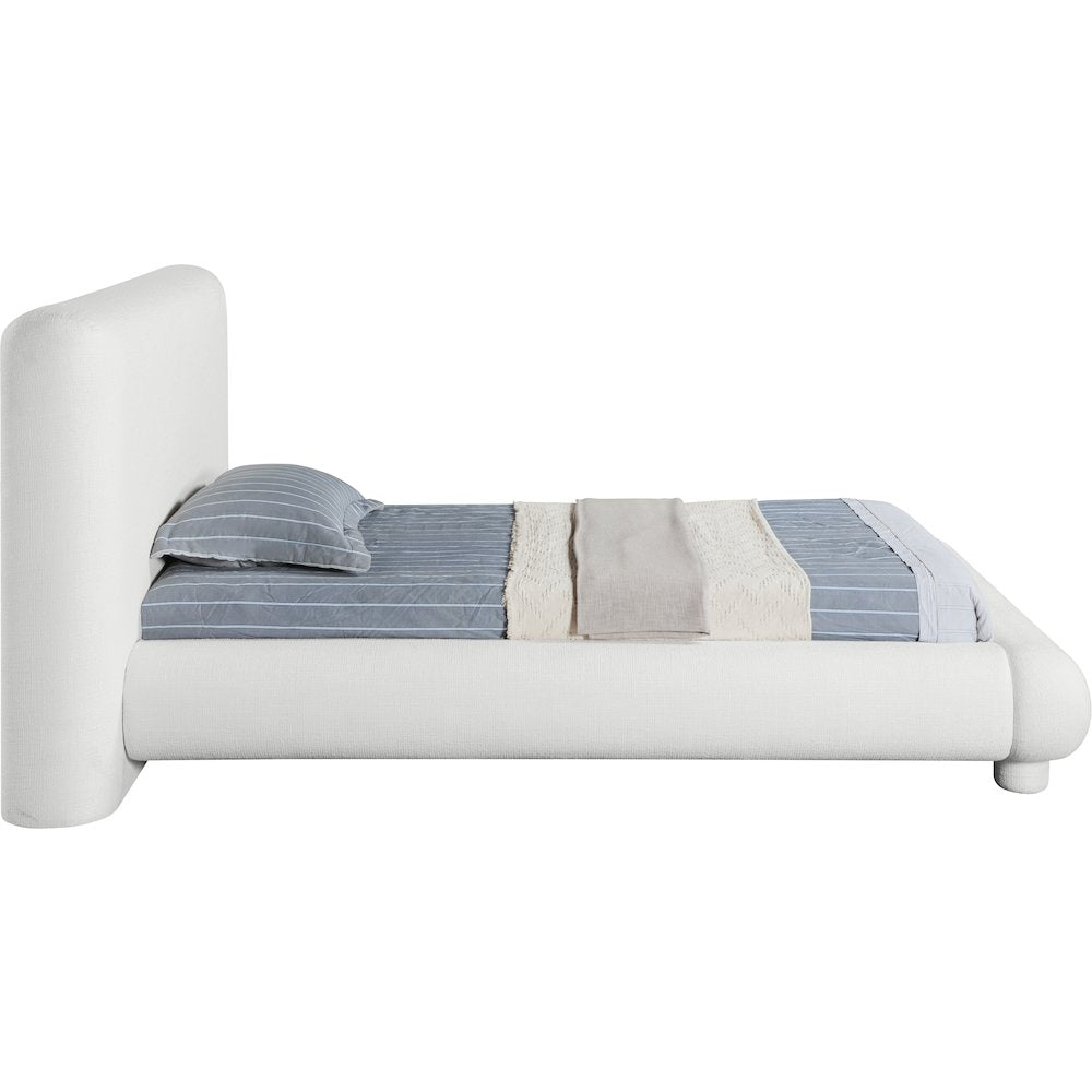 Blair Cream Fabric Upholstered Twin Bed