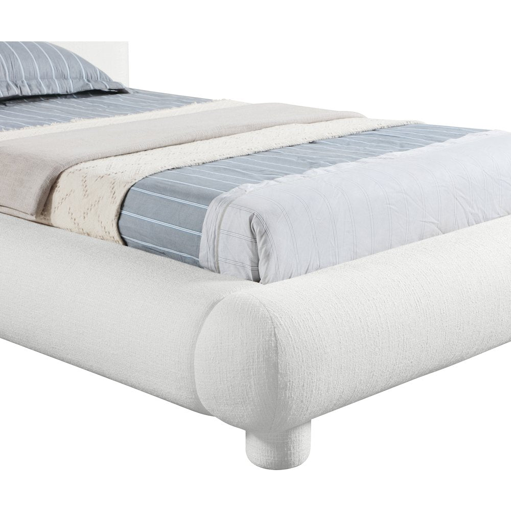 Blair Cream Fabric Upholstered Twin Bed