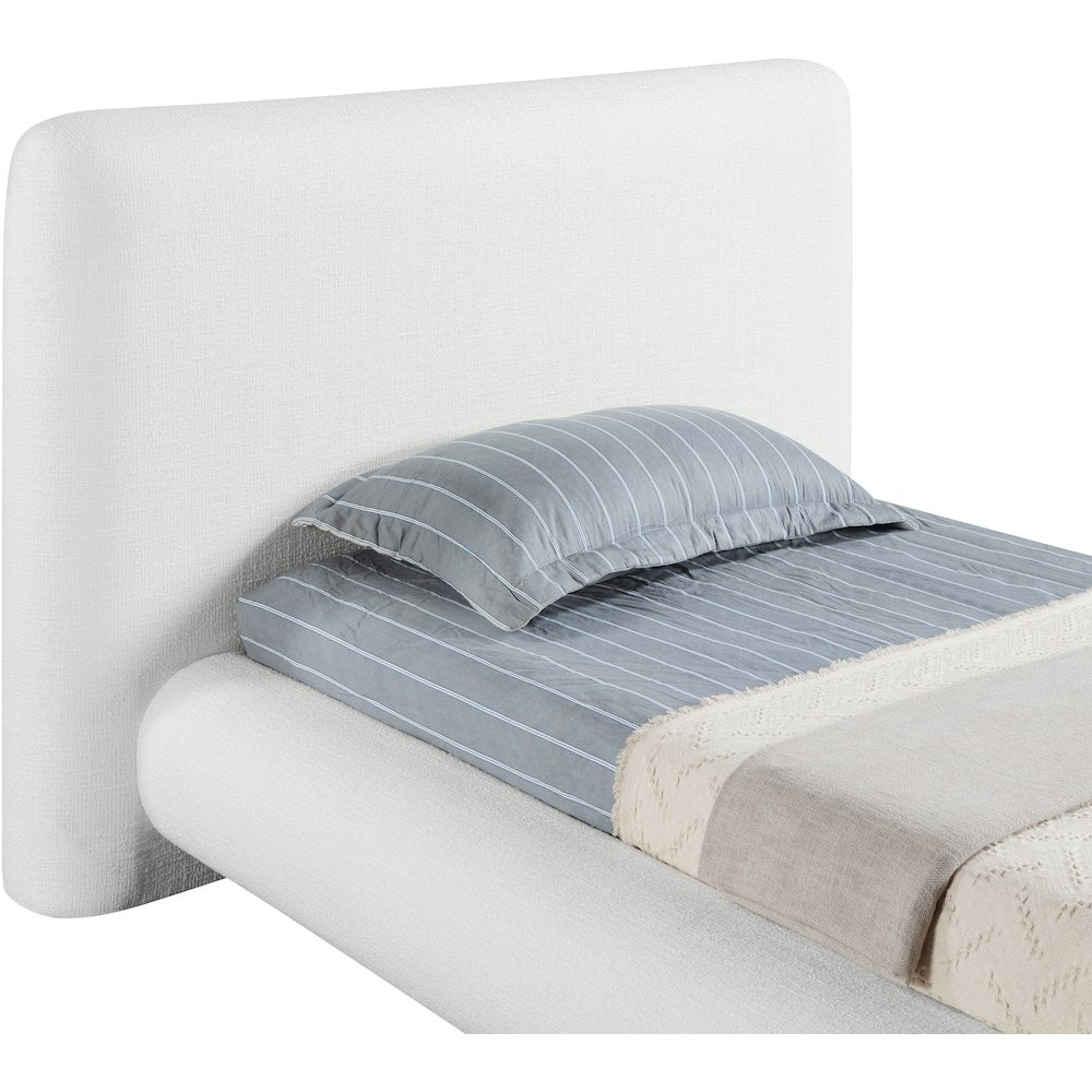 Blair Cream Fabric Upholstered Twin Bed
