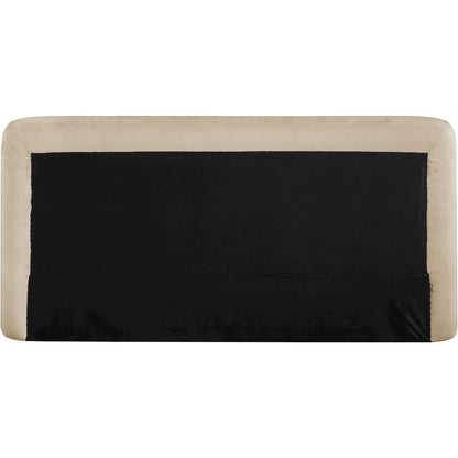 Blair Beige Chenille Fabric Upholstered King Bed