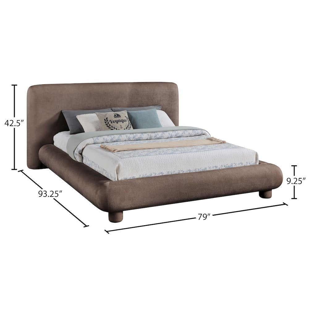 Blair Brown Chenille Fabric Upholstered Full Bed