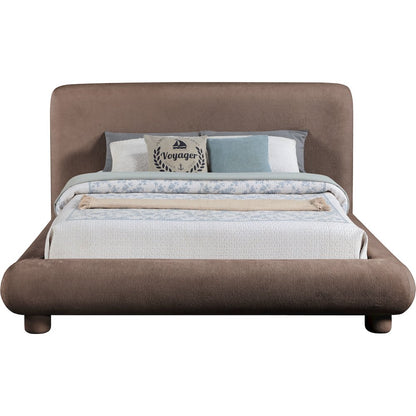 Blair Brown Chenille Fabric Upholstered Queen Bed