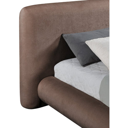 Blair Brown Chenille Fabric Upholstered Twin Bed