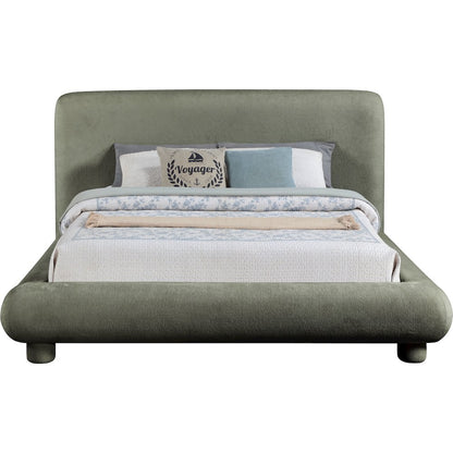 Blair Green Chenille Fabric Upholstered King Bed