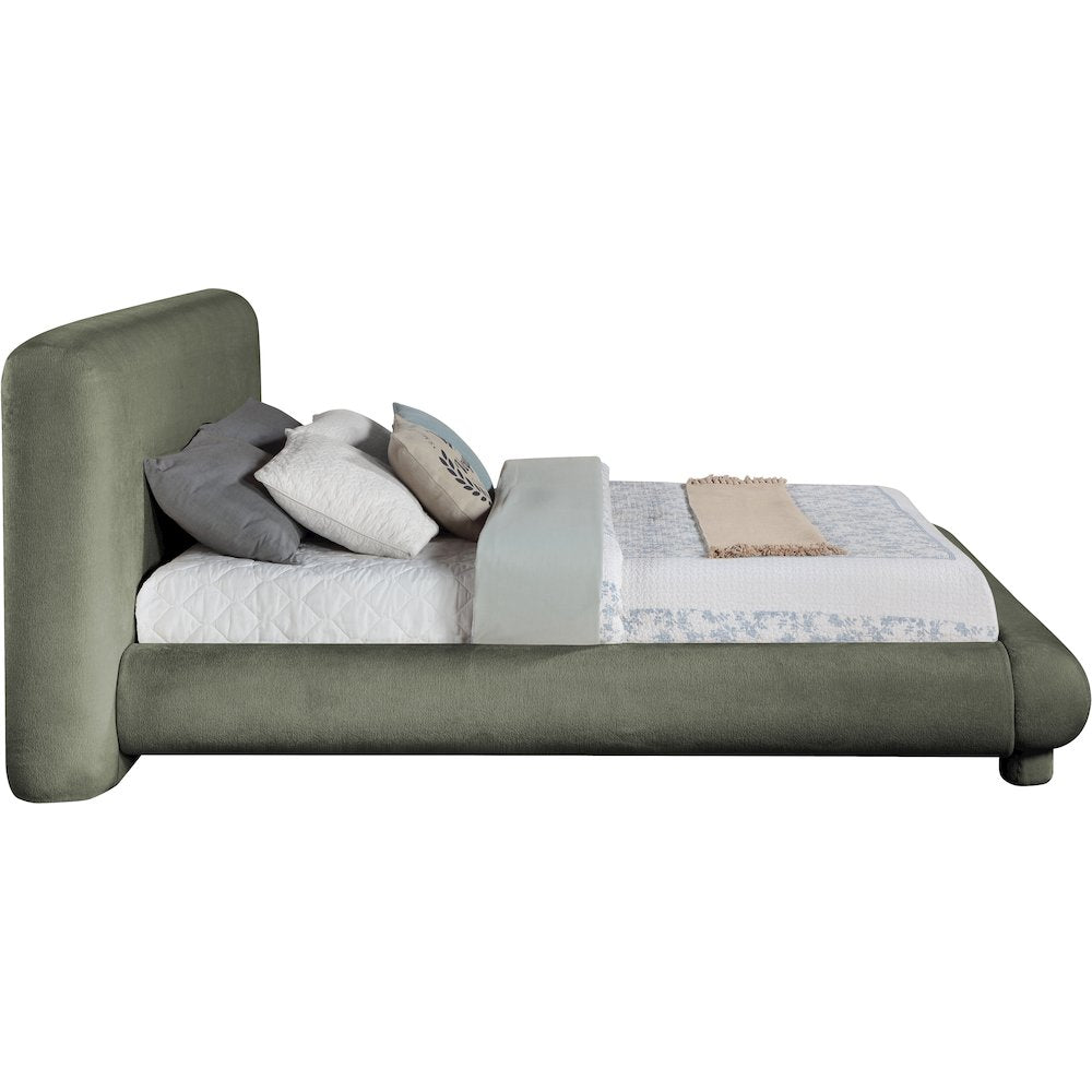 Blair Green Chenille Fabric Upholstered King Bed