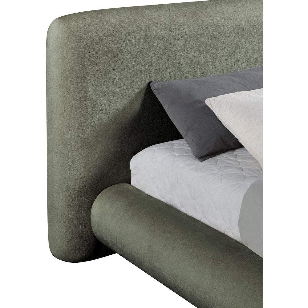 Blair Green Chenille Fabric Upholstered King Bed