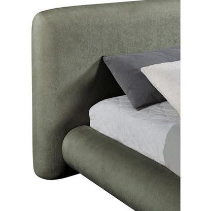 Blair Green Chenille Fabric Upholstered Twin Bed