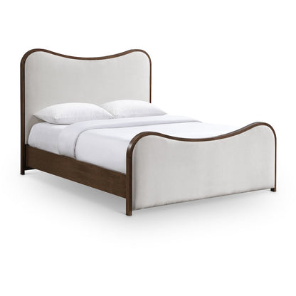 Arvada Beige Linen Textured Fabric Upholstered Queen Bed (3 Boxes)