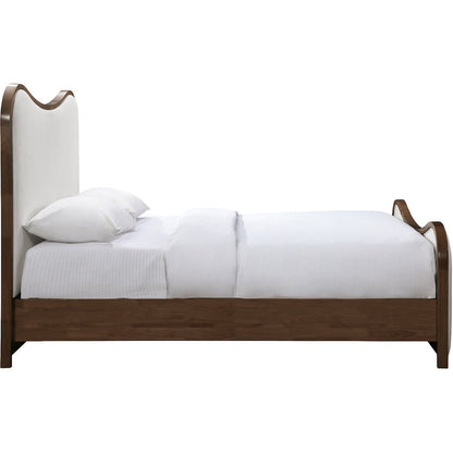 Arvada Beige Linen Textured Fabric Upholstered Queen Bed (3 Boxes)