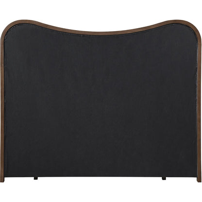Arvada Brown Linen Textured Fabric Upholstered Queen Bed (3 Boxes)