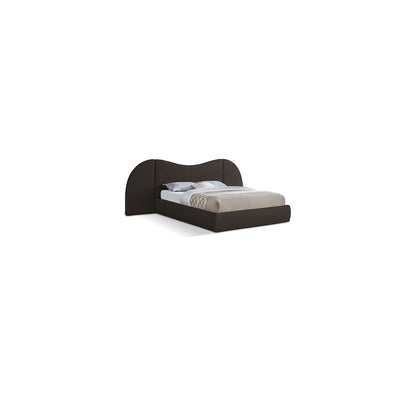 Everest Brown Boucle Fabric Queen Bed