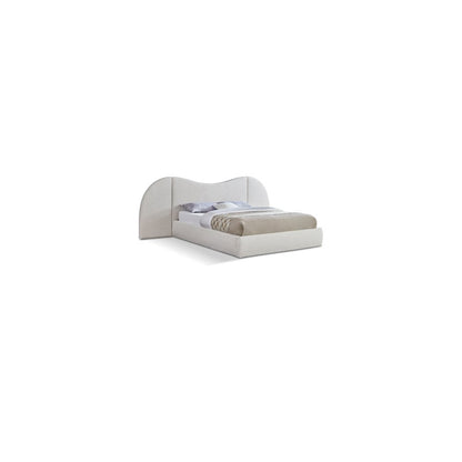 Everest Cream Boucle Fabric Queen Bed