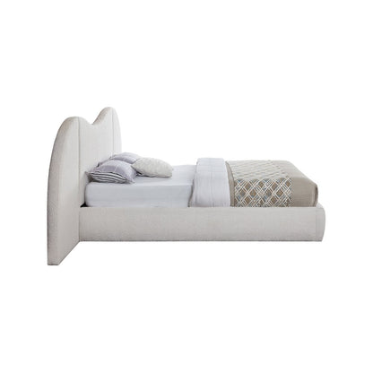 Everest Cream Boucle Fabric Queen Bed