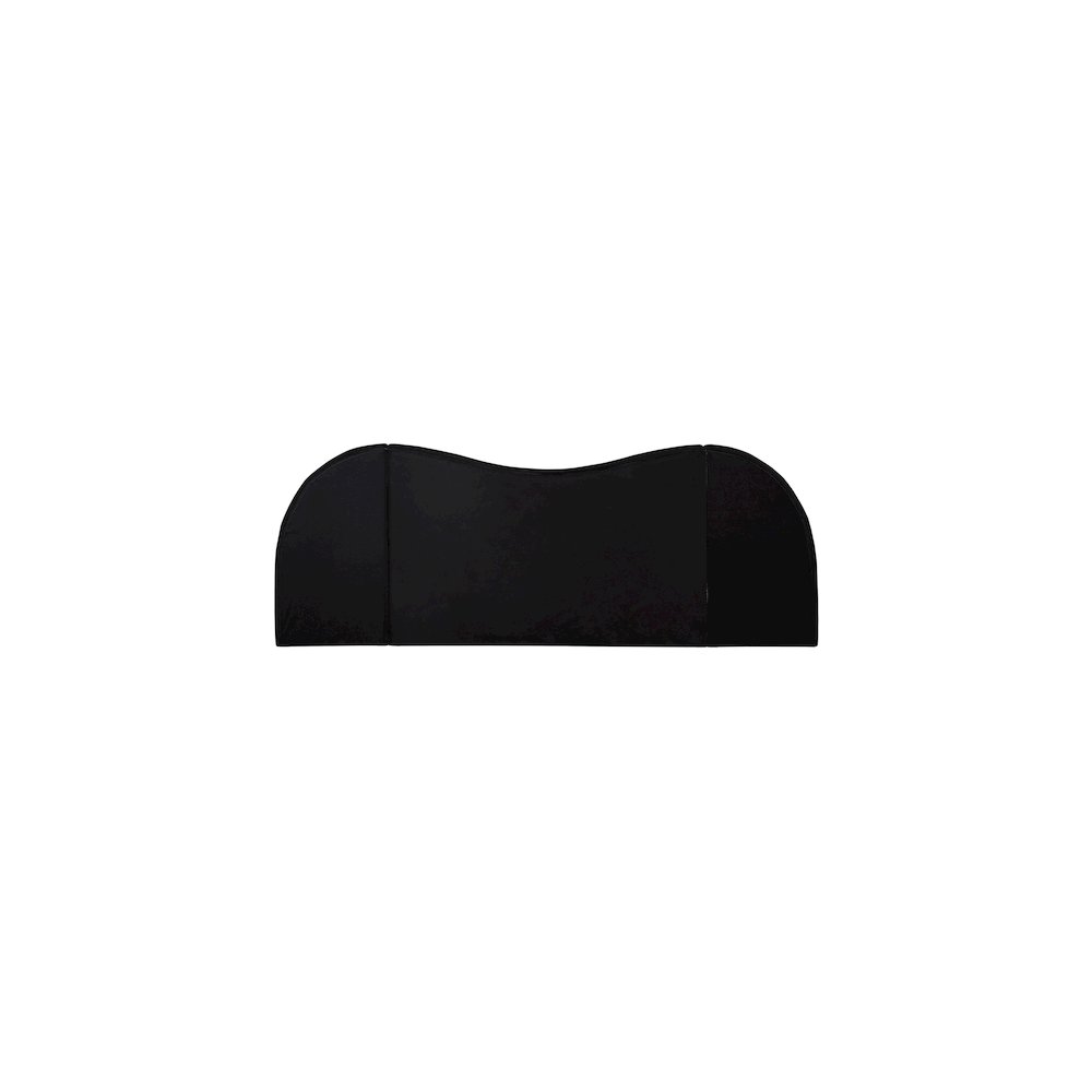 Everest Black Linen Textured Fabric Queen Bed