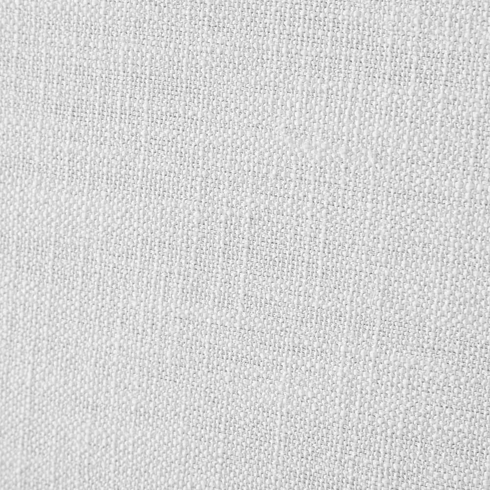 Everest White Linen Textured Fabric Queen Bed