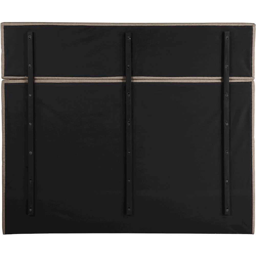 Adam Beige Linen Textured Fabric King Bed