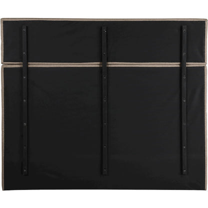 Adam Beige Linen Textured Fabric King Bed