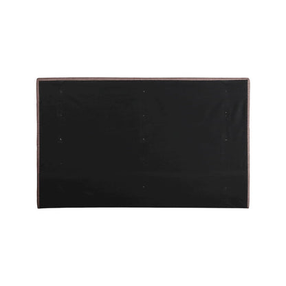 Adam Brown Linen Textured Fabric King Bed