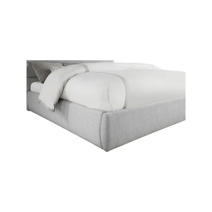Adam Grey Linen Textured Fabric King Bed