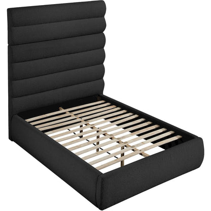 Adam Black Boucle Fabric Full Bed