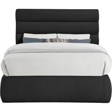 Adam Black Boucle Fabric Full Bed
