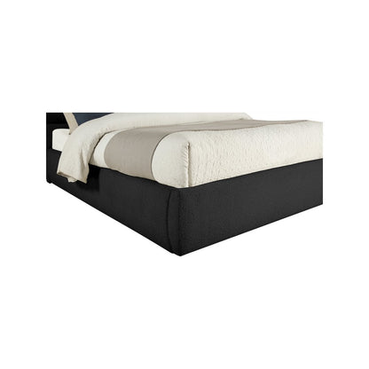 Adam Black Boucle Fabric Full Bed