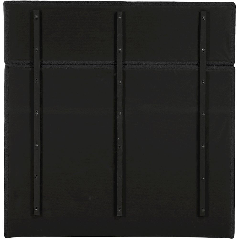 Adam Black Boucle Fabric Queen Bed