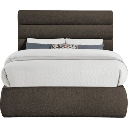 Adam Brown Boucle Fabric Full Bed