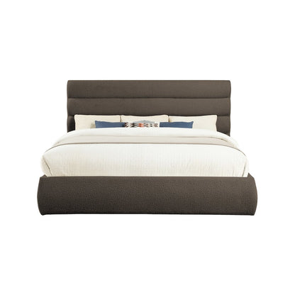 Adam Brown Boucle Fabric King Bed