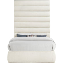 Adam Cream Boucle Fabric Full Bed