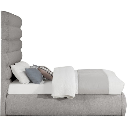Adam Taupe Boucle Fabric Full Bed