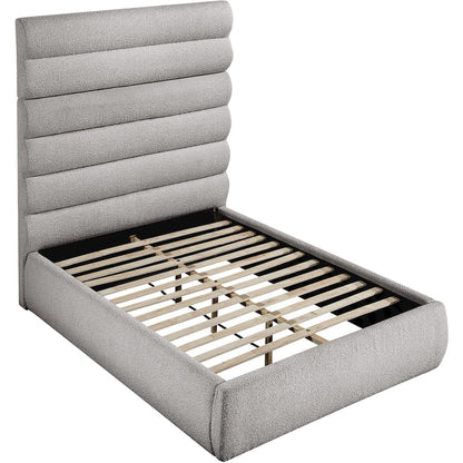 Adam Taupe Boucle Fabric Full Bed
