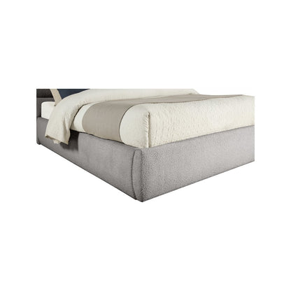 Adam Taupe Boucle Fabric Full Bed