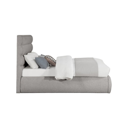 Adam Taupe Boucle Fabric Full Bed