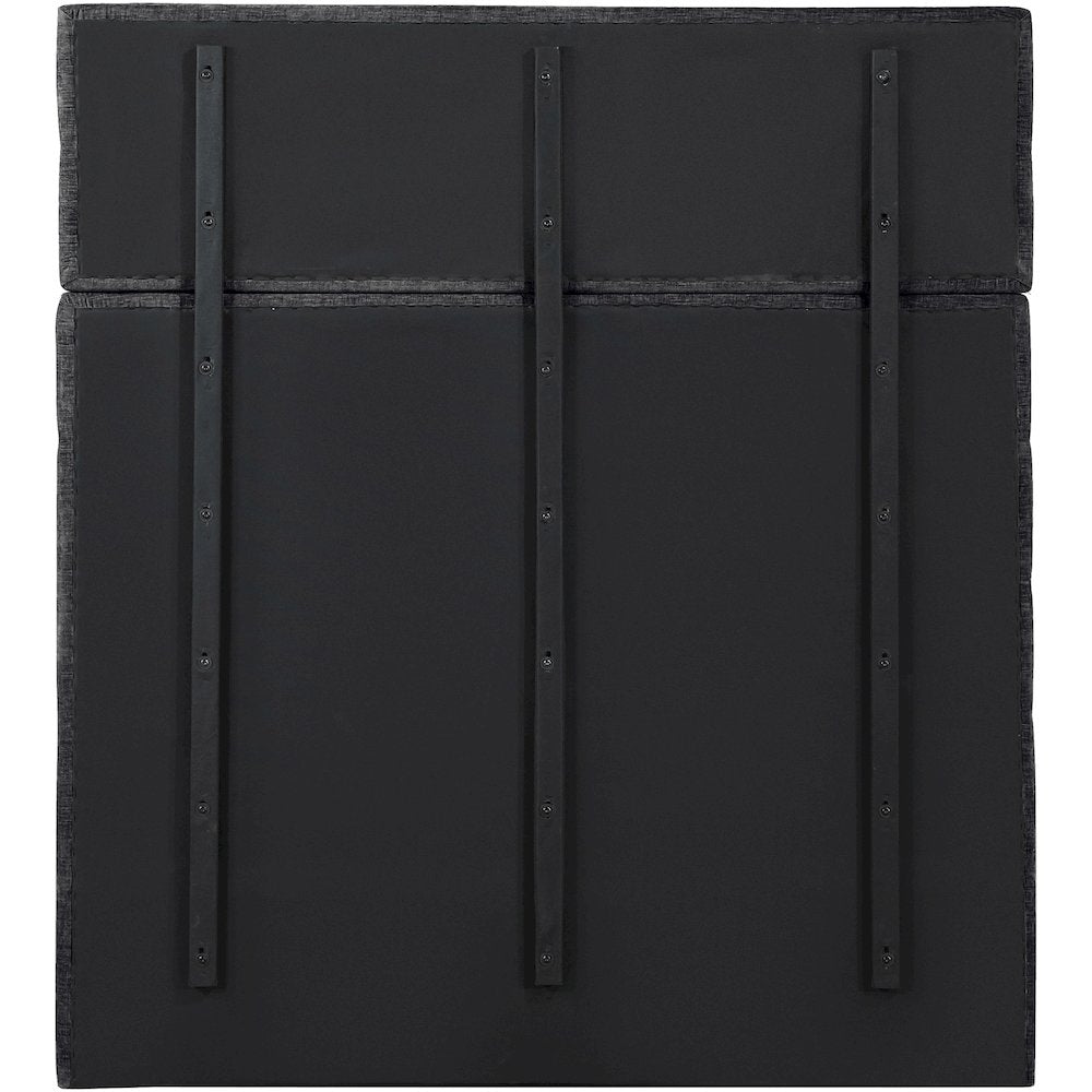 Adam Black Chenille Fabric Full Bed
