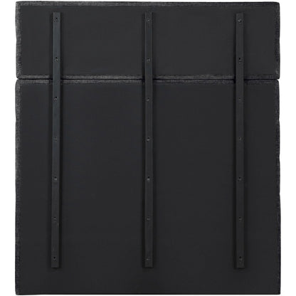 Adam Black Chenille Fabric Full Bed
