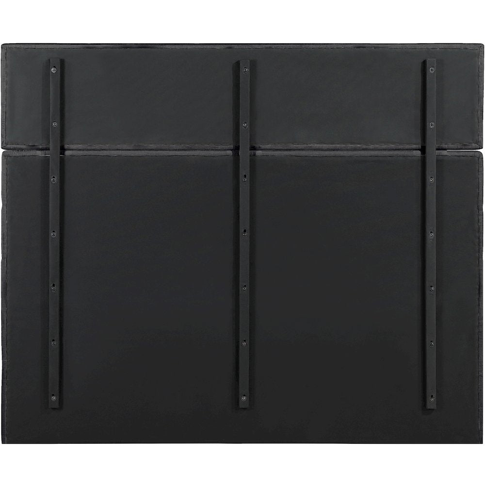 Adam Black Chenille Fabric King Bed
