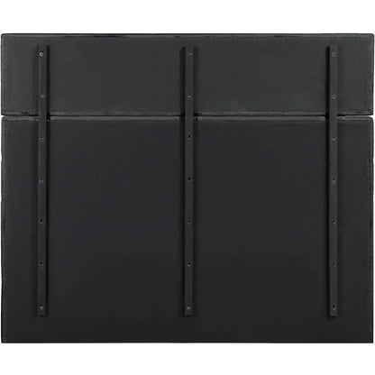 Adam Black Chenille Fabric King Bed