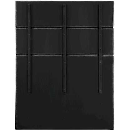 Adam Black Chenille Fabric Queen Bed
