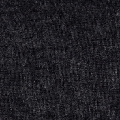 Adam Black Chenille Fabric Queen Bed