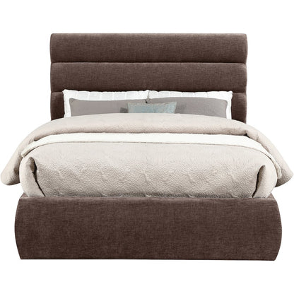 Adam Brown Chenille Fabric Full Bed