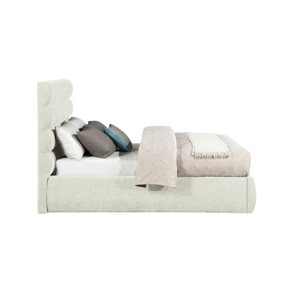 Adam Cream Chenille Fabric Full Bed