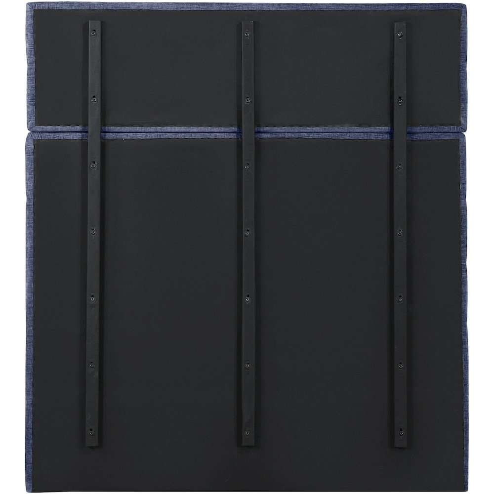 Adam Navy Chenille Fabric Full Bed
